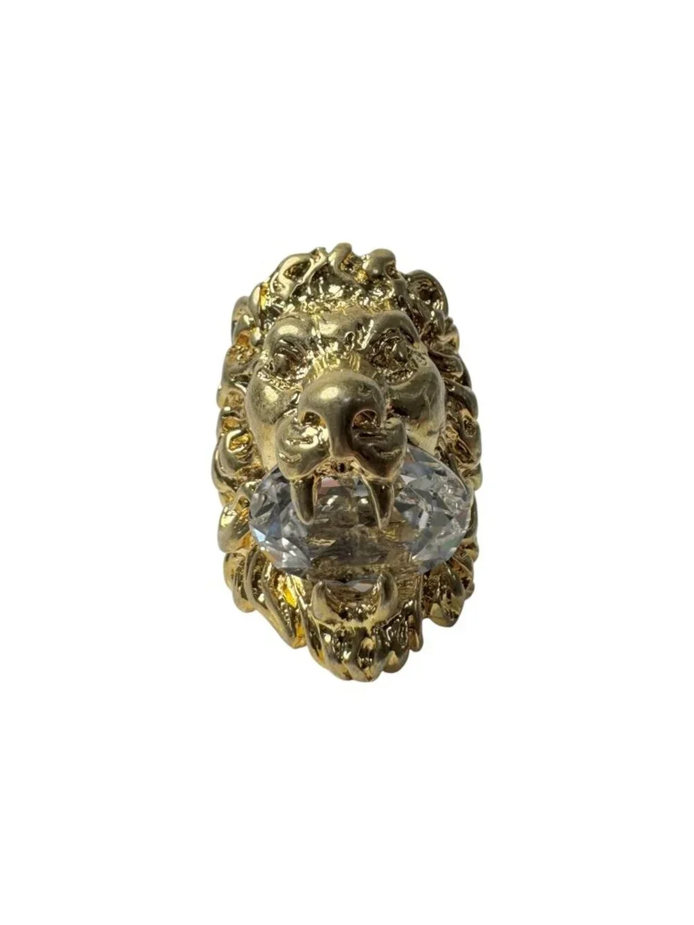 Gucci Lion Head Crystal Ring